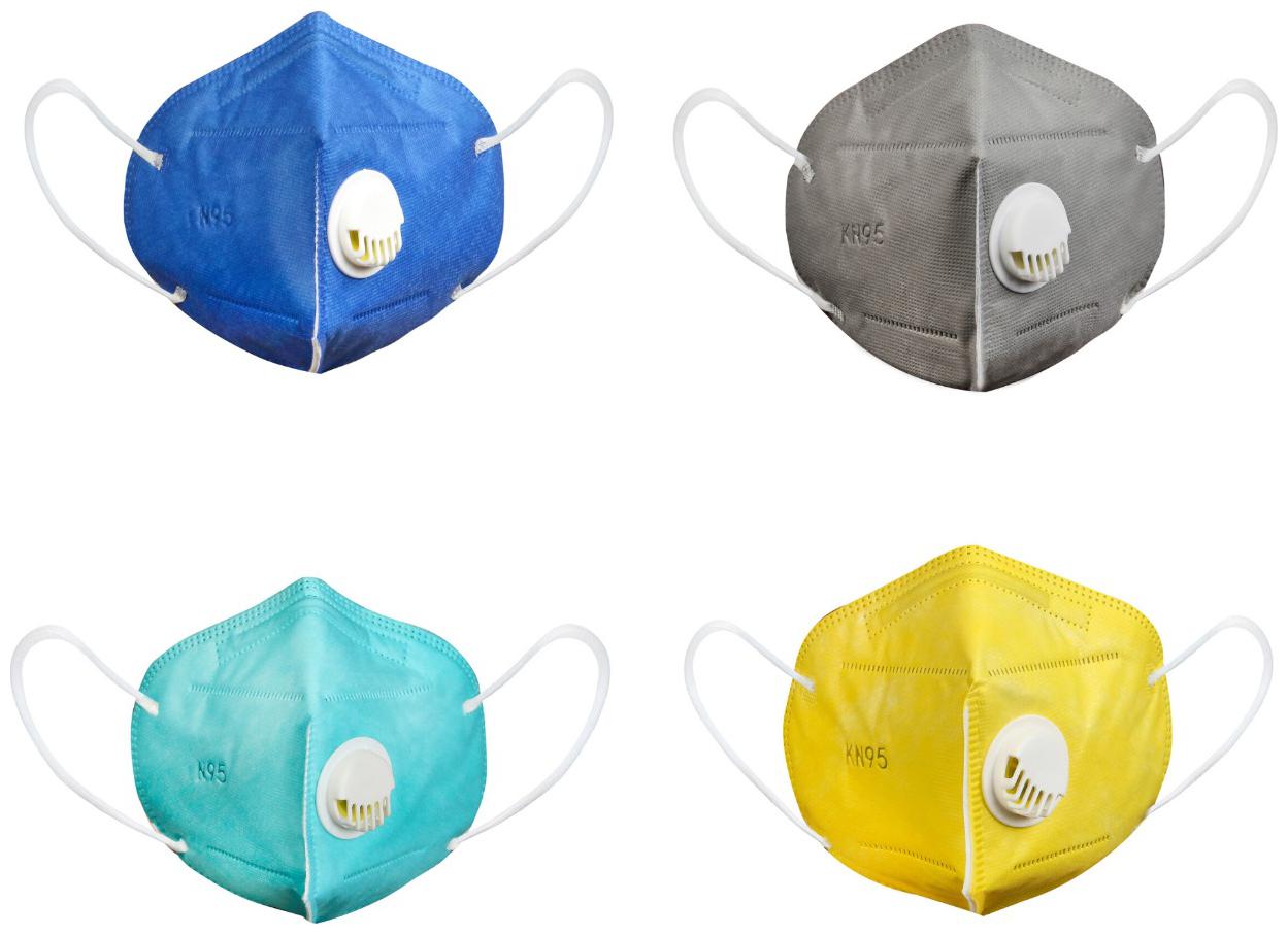 

Aahana KN95 Washabe Resusable FDA CE Aprroved FFP2 Respirator Mask for Men Women Multi Color (Pack of 4)