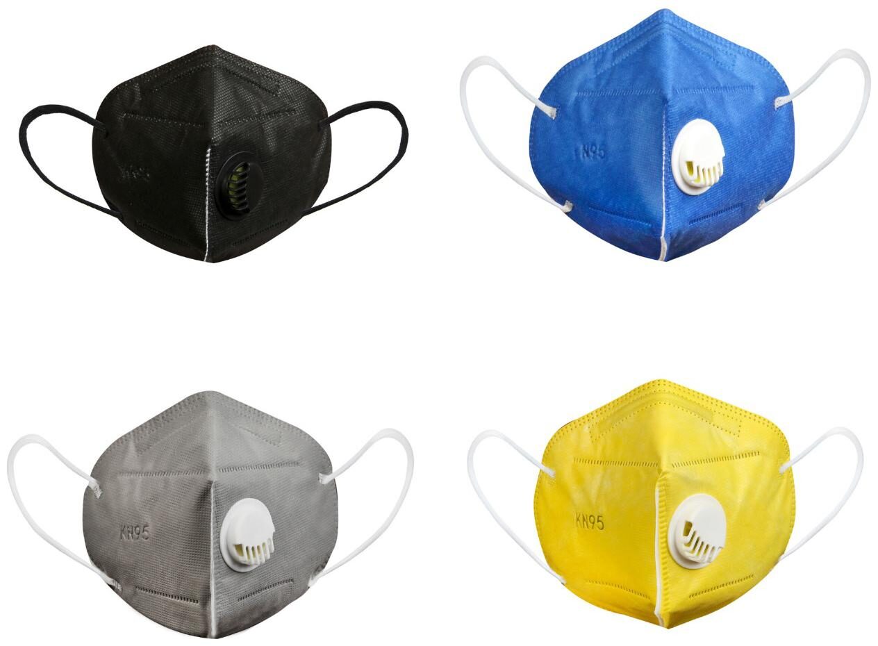 

Aahana KN95 Washabe Resusable FDA CE Aprroved FFP2 Respirator Mask for Men Women Multi Color (Pack of 4)
