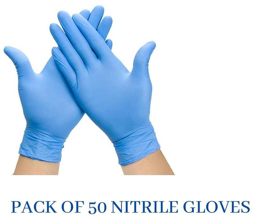 

Aahana Nitrile Examination Gloves-Blue (Pack of 50)
