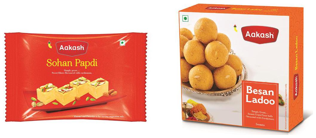 

Aakash (Besan Laddu 400g Sohan Papdi 400g)(Pack of 2)