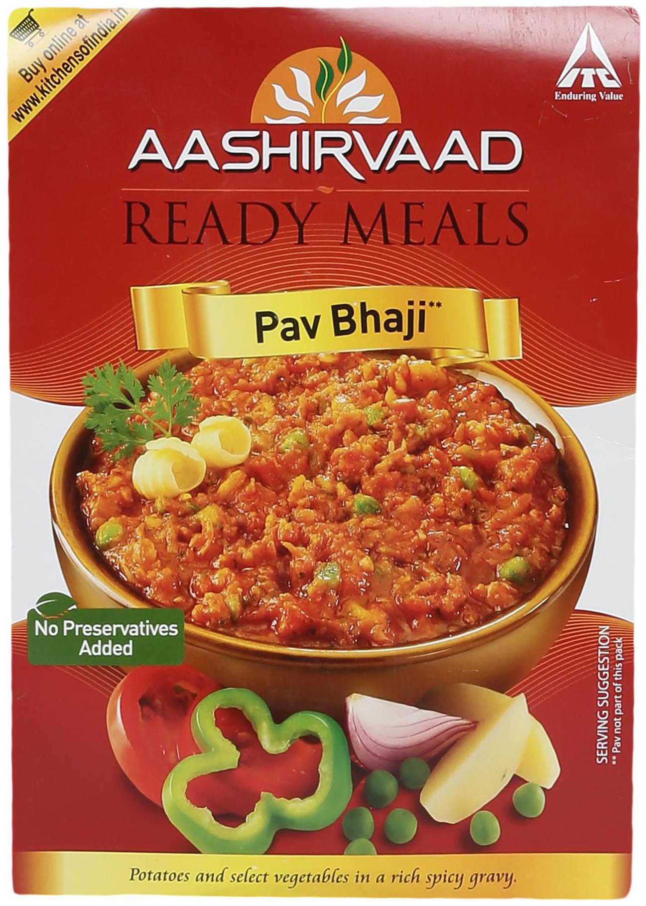 

Aashirvaad Ready Meals - Pav Bhaji 285 g