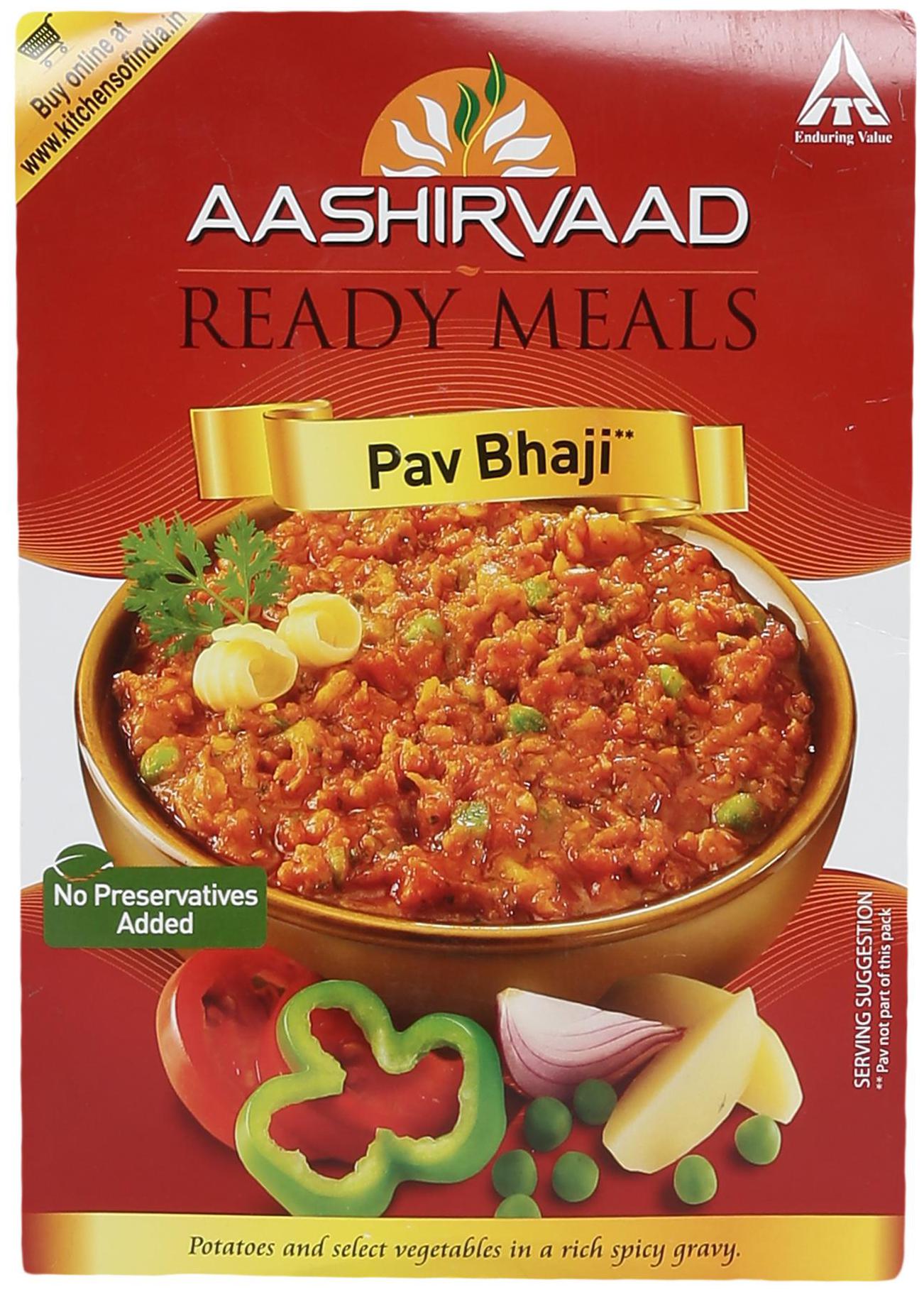 

Aashirvaad Ready Meals - Pav Bhaji 285 g