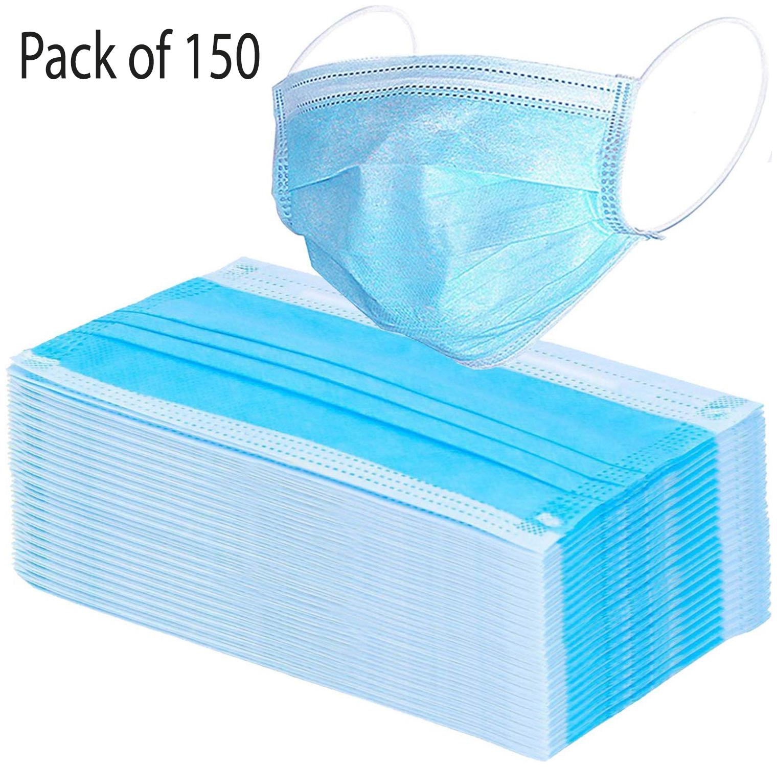 

Aazeem Medical Disposable 3 Ply Face Mask (Pack of 150)