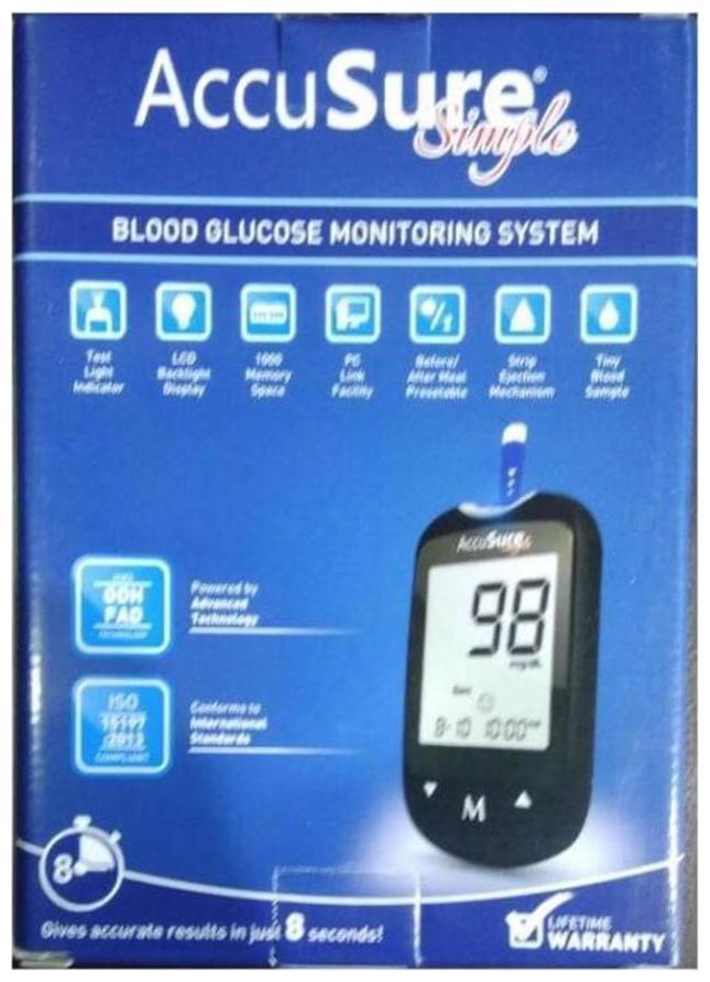 

Accu Sure Simple Blood Glucose Monitoring System