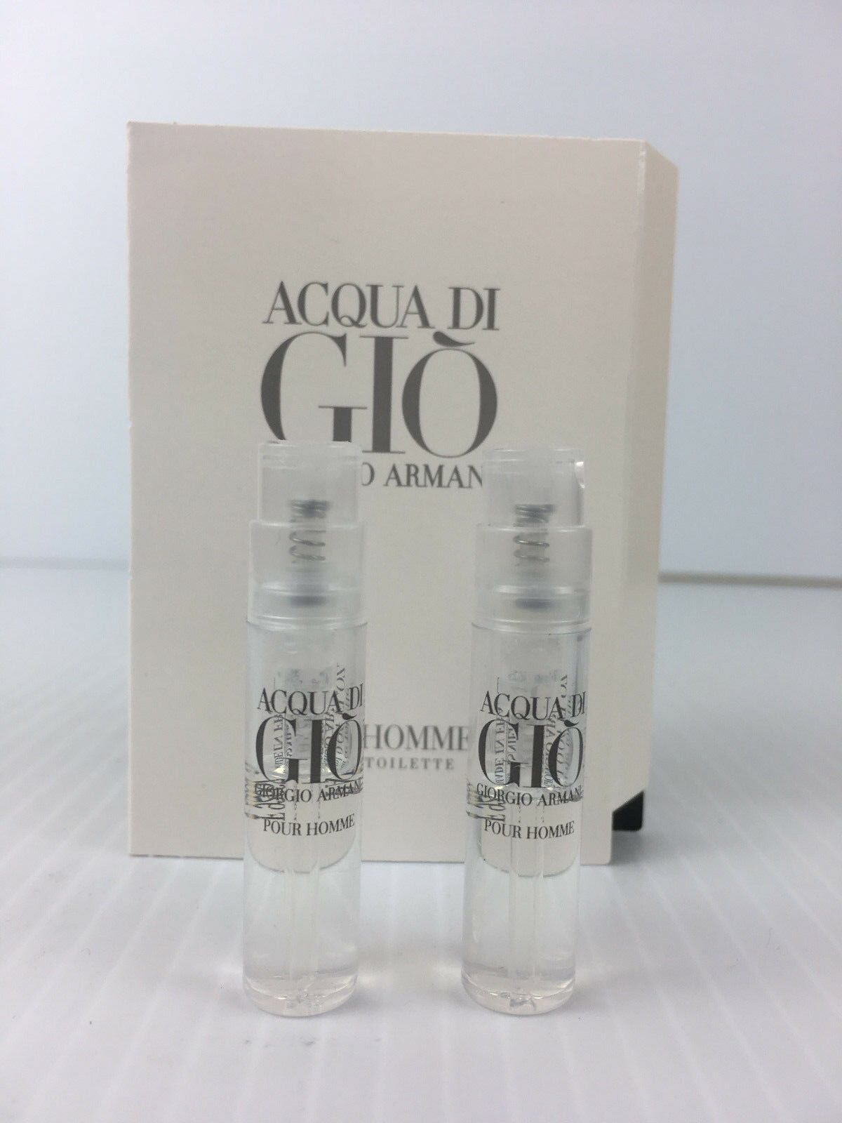 

ACQUA DI GIO By GIORGIO ARMANI Men Cologne 0 04 OZ SPY QTY 2 HALF FULL AS SHOWN