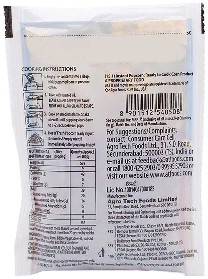 

ACT II Instant Popcorn - Butter Pepper 77 g