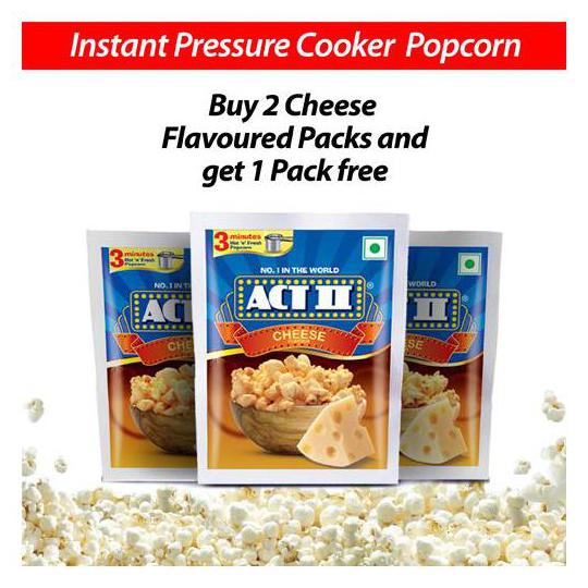 

Act 2 Instant Popcorn Cheese Flavour 210 g(Buy 2 Get 1 Free)