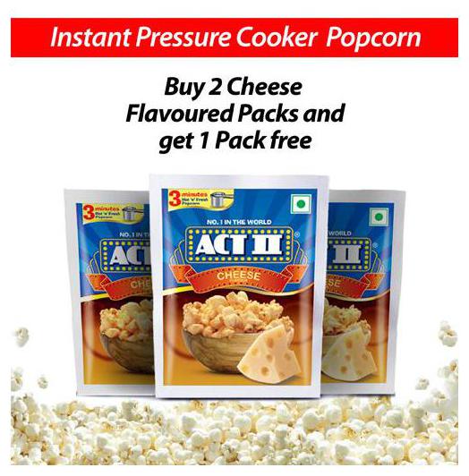 

Act 2 Instant Popcorn Cheese Flavour 210 g(Buy 2 Get 1 Free)