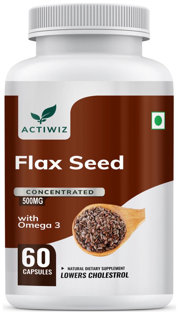 

Actiwiz Flax Seed Extract with Natural Source of Omega-3 - 60 Capsules (Pack of 1)