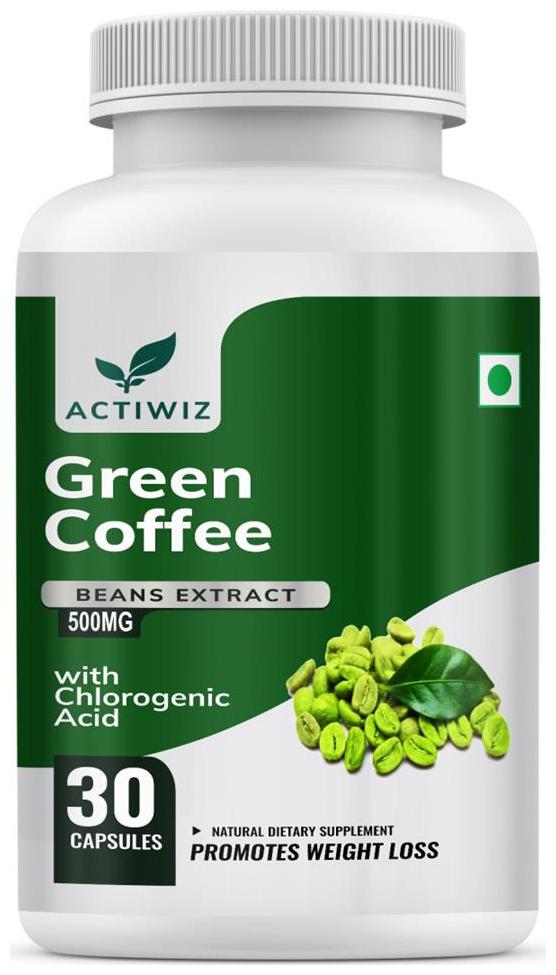 

Actiwiz Green Coffee Beans Extract (50 CGA) for Weight Loss - 30 Capsules