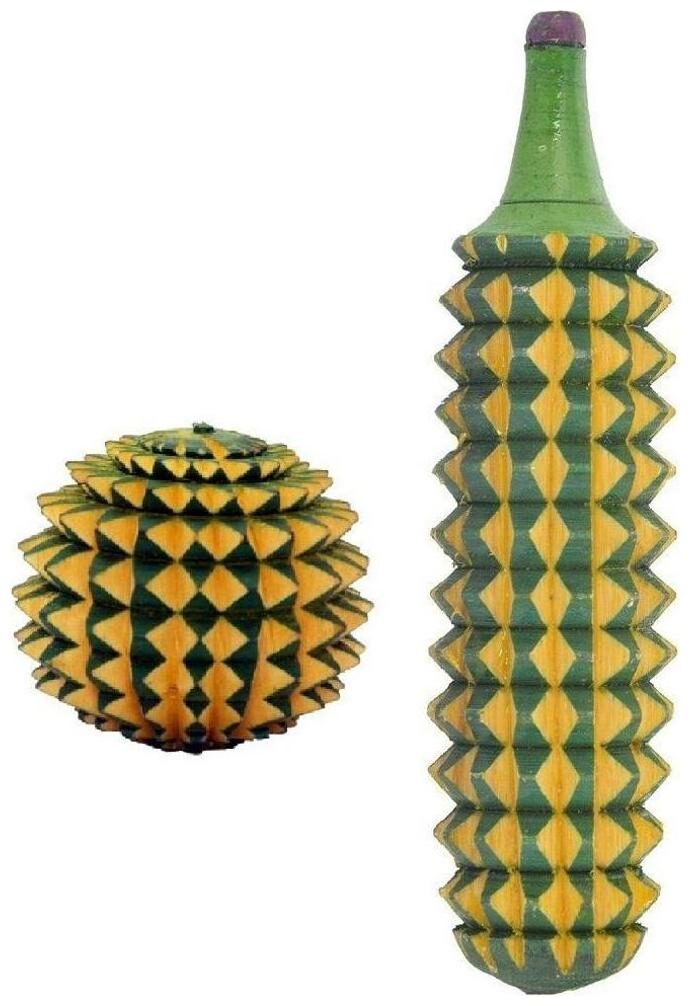 

Acupressure Wooden Karela Ball Combo Massager - 1 Ball 1 Karela