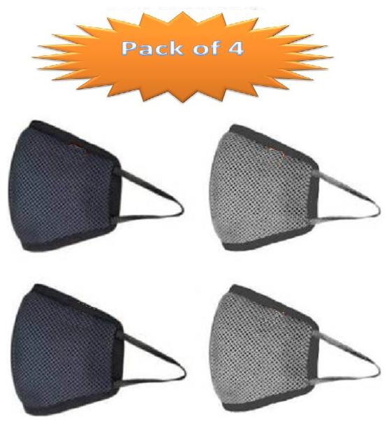 

Adicap Advance Five Layered Cotton Mask Hypasheild (Reusable Washable) (Pack Of 4)