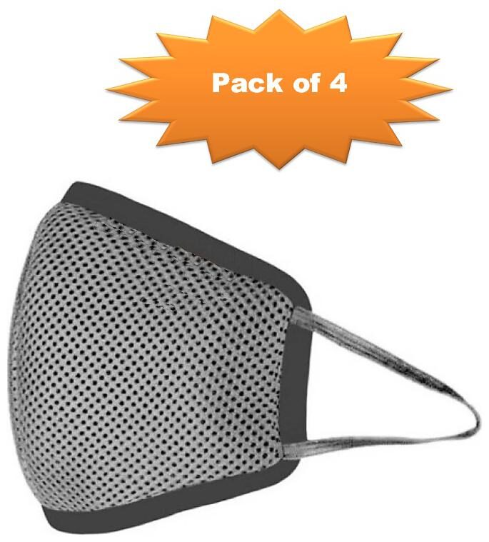

Adicap Advance Five Layered Cotton Mask Hypasheild (Reusable Washable) (Pack Of 4)
