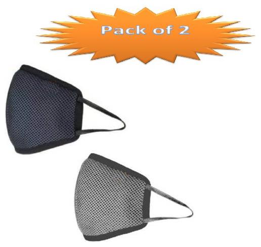 

Adicap Advance Five Layered Cotton Mask Hypasheild (Reusable Washable) (Pack Of 2)