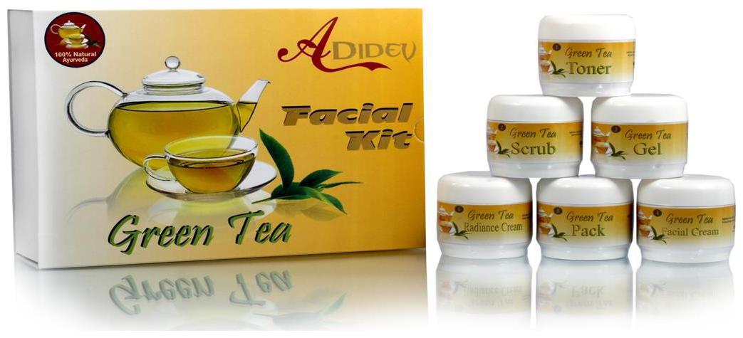 

Adidev Herbals Instant Glow Skin Brightening Green Tea Facial Kit 250 g