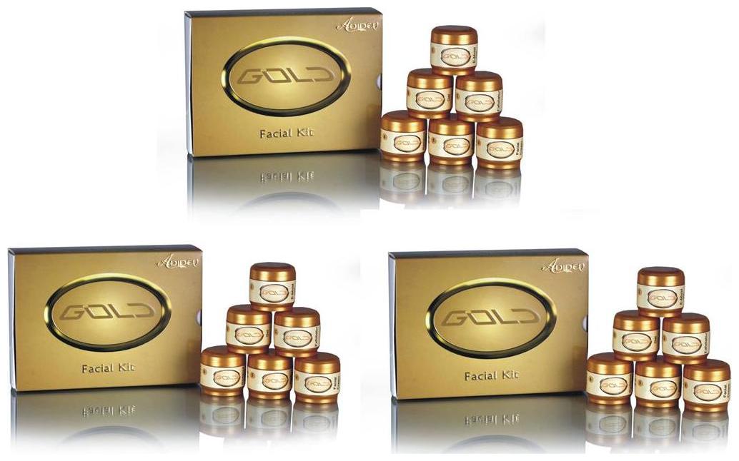 

Adidev Herbals Golden Glow Combo Facial Kit 750 g (Pack of 3)