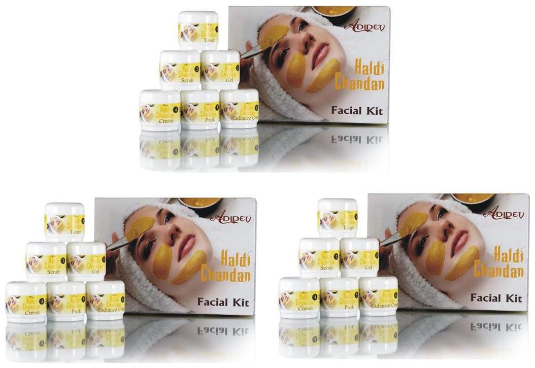 

Adidev Herbals Skin Care Haldi-Chandan Facial Kit Combo 750 g (Pack of 3)