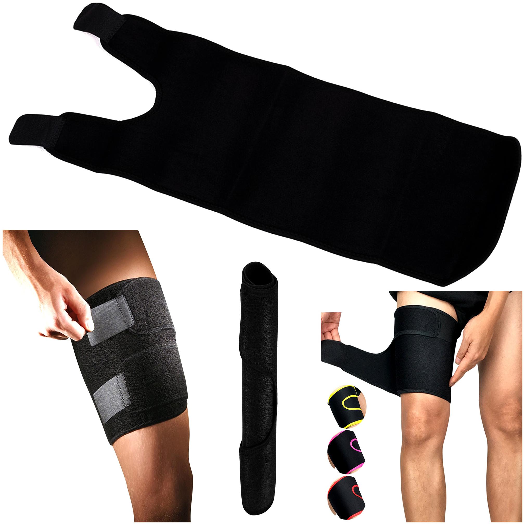 

Adjustable Thigh Knee Calf Guard Muscle Strain Fitness Compression Thigh Wrap Pain Muscle Pull Strain Relief Gym Sports Exercise Running Injuries Lower Pain Shin Splint Support PACK OF 1