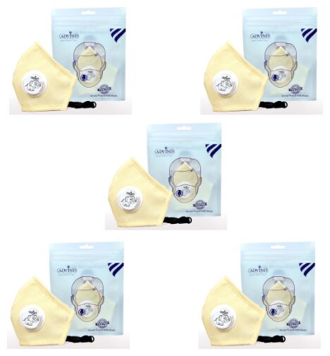

Advind Healthcare N95 Kids Mask With One Valve XS (3-6 Years) Beige (Pack Of 5)