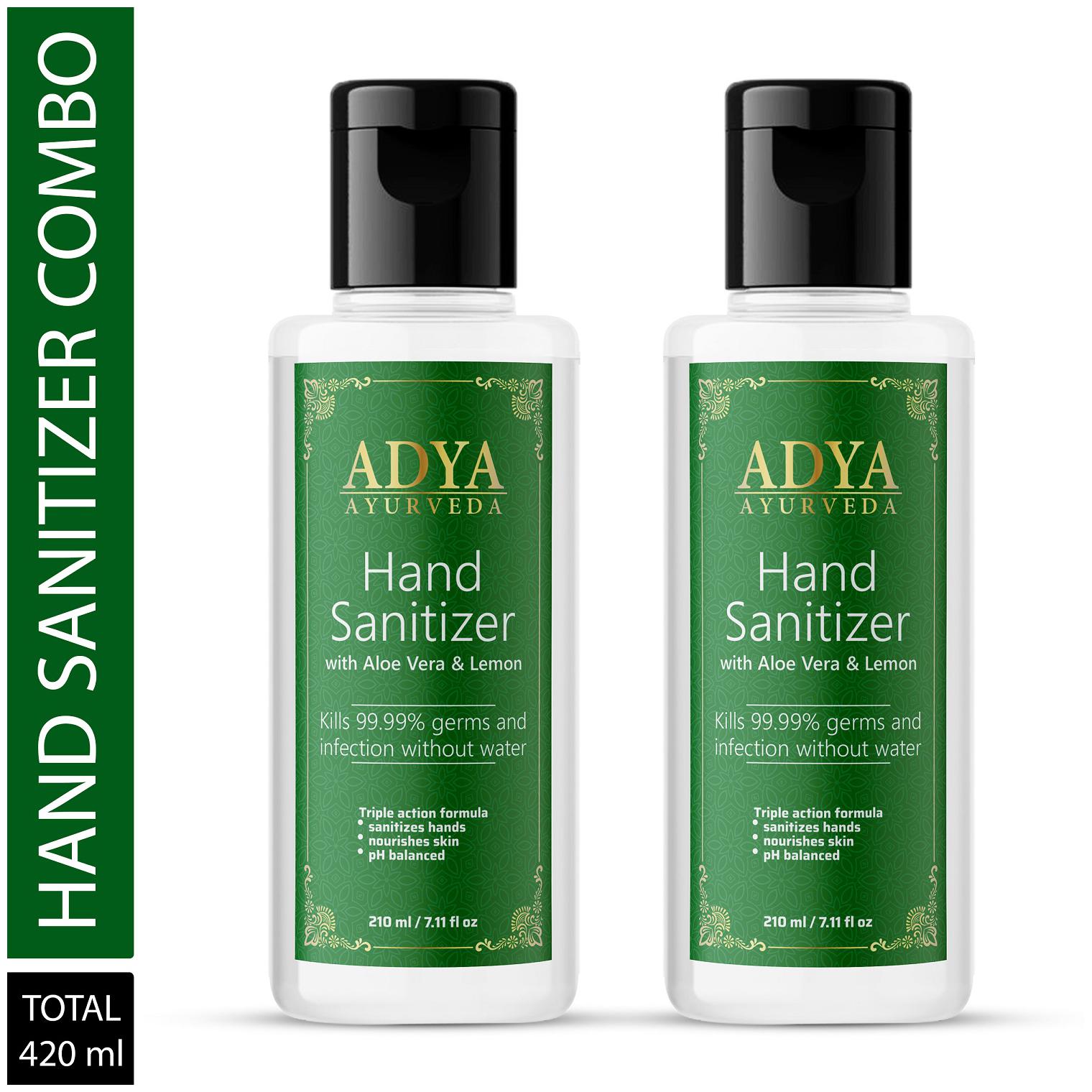 

Adya Ayurveda Hand Sanitizer 210ml (Pack Of 2) with 70 Alcohol