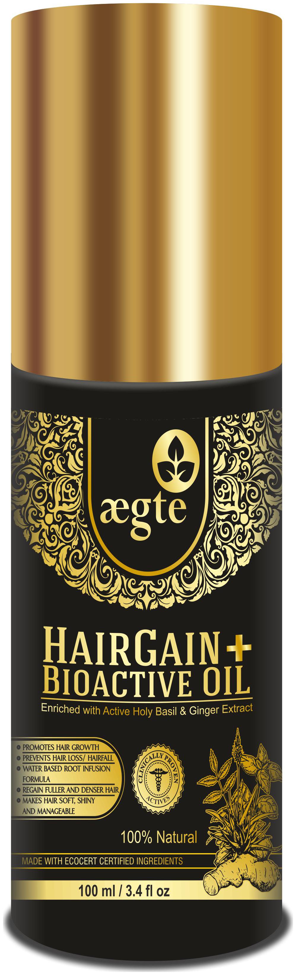 

Aegte HairGain Bioactive Hair Oil Enriched with Active Holy Basil Ginger for Healthy Hair 100ml