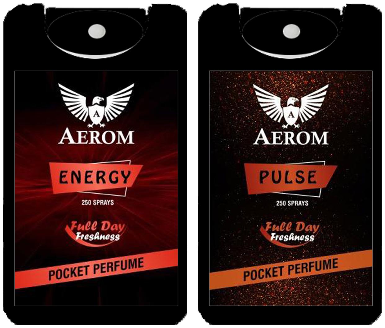 

Aerom Energy and Pulse Pocket Perfume Spray 18 4 ml each (Pack of 2)