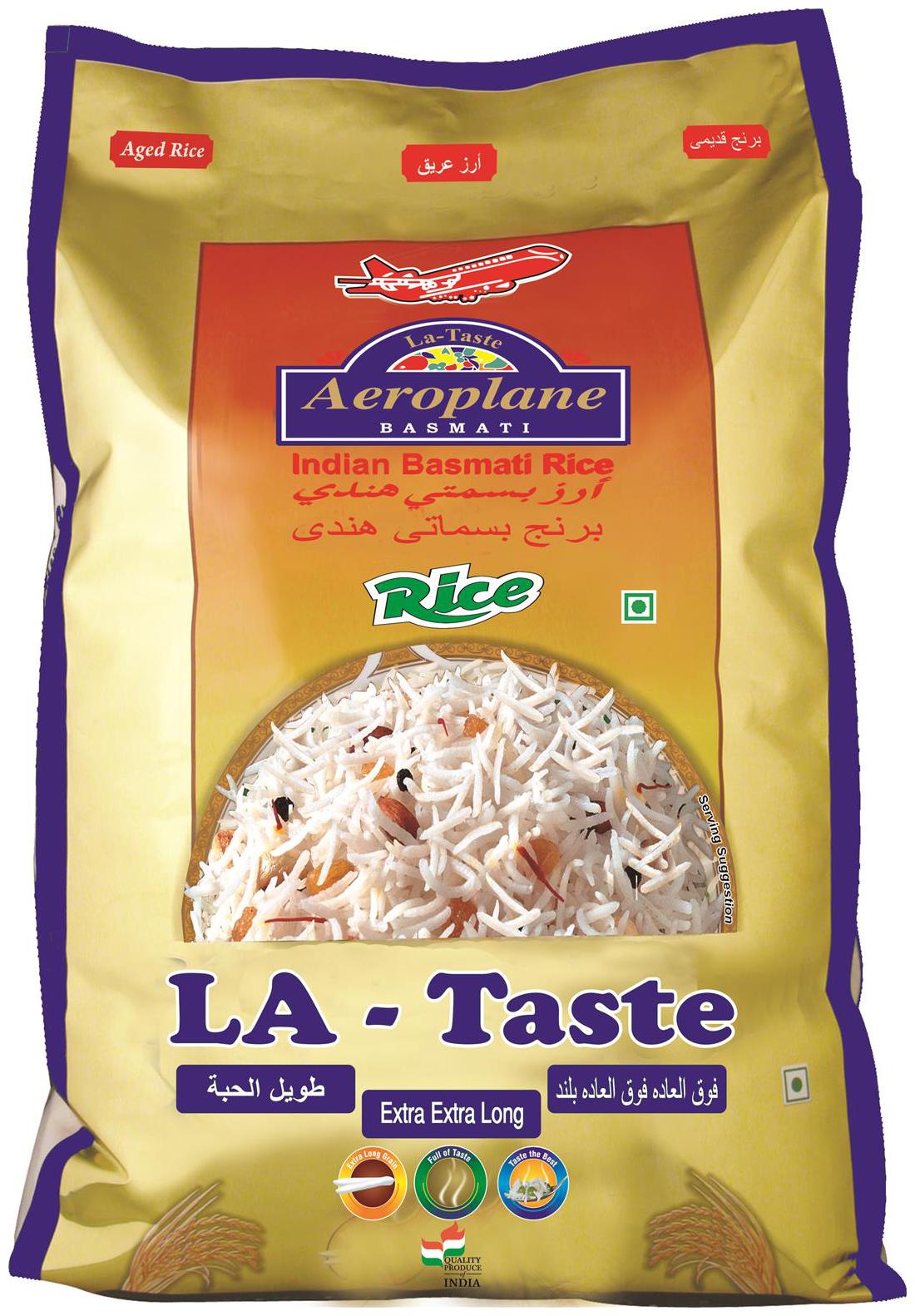 

Aeroplane Raw Lataste Basmati Rice 1Kg Pack Of 5