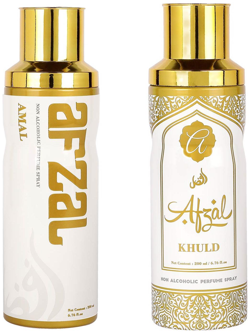 

AFZAL Premium Combos Deodorants Amal and Khuld 200 ml Each ( Pack of 2 )