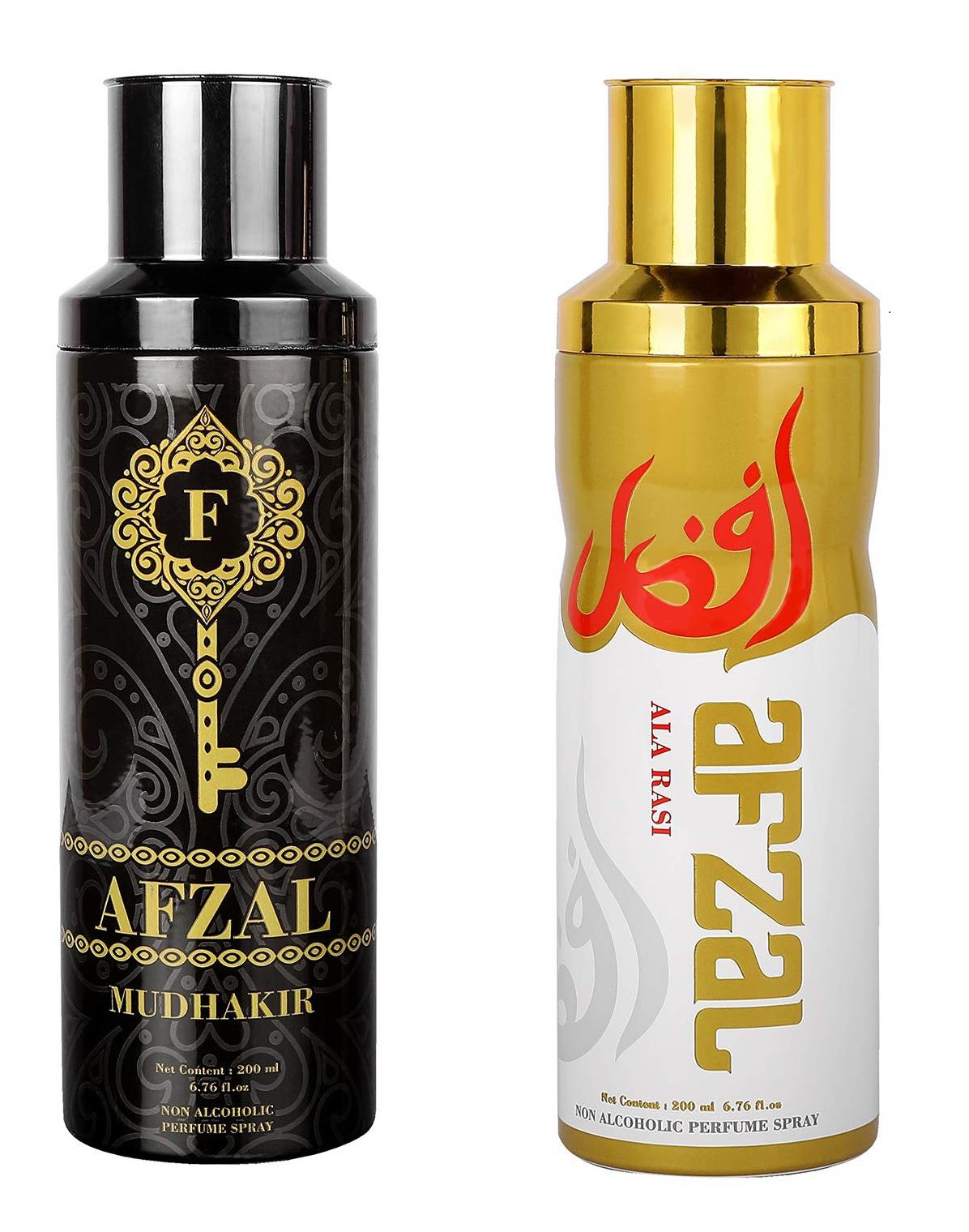 

AFZAL Premium Combos Deodorants Mudhakir and Ala-Rasi 200 ml Each ( Pack of 2 )