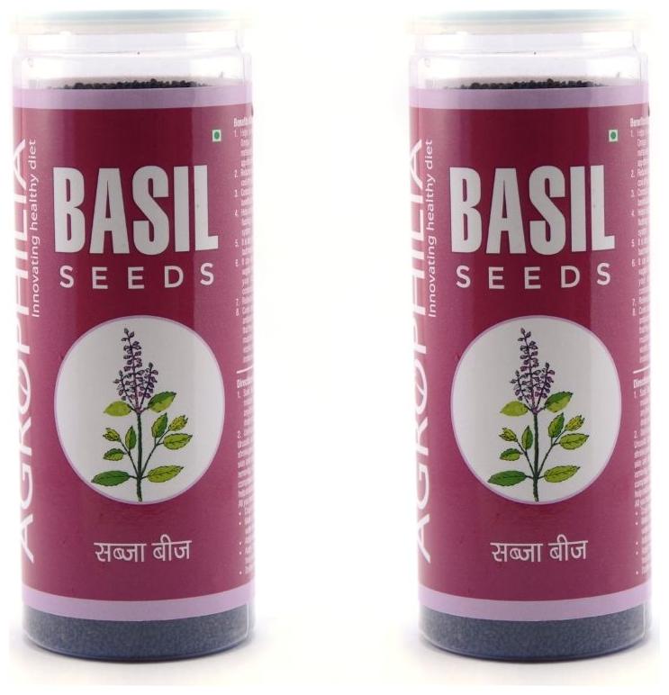 

Agrophilia Basil Seeds (Sabja Seeds) 200 g (Pack of 2)