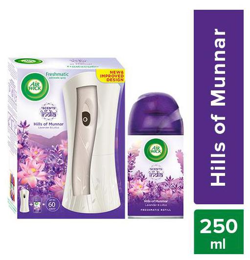 

Airwick Freshmatic Air Freshener Complete Ki - Hills of Munnar 250 ml