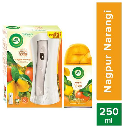 

Airwick Freshmatic Air Freshener Complete Kit - Nagpur Narangi 250 ml