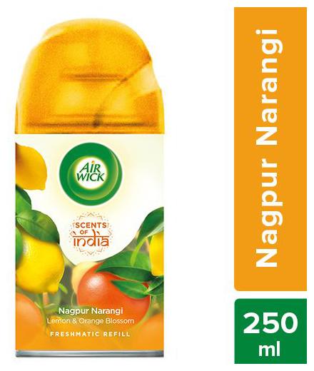 

Airwick Scents of India Freshmatic Air Freshener Refill - Nagpur Narangi 250 ml