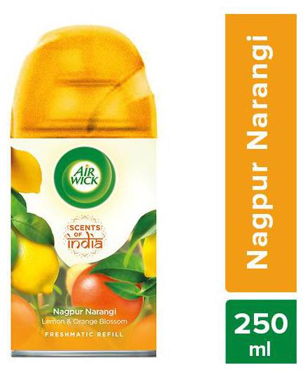 

Airwick Scents of India Freshmatic Air Freshener Refill - Nagpur Narangi 250 ml