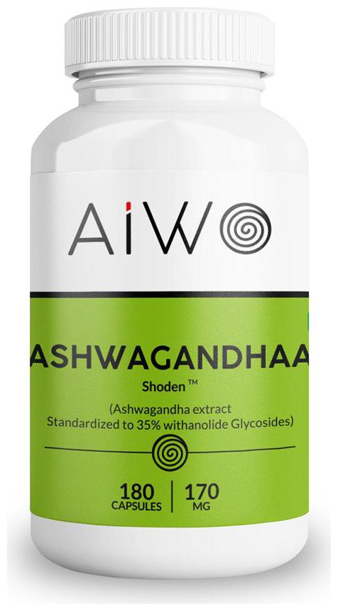 

Aiwo Ashwagandhaa - 180 Capsules - 170 Mg Each Immunity Immunity Booster