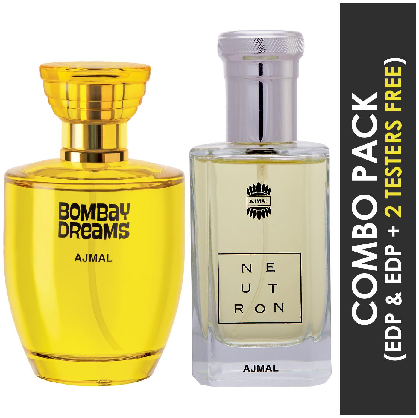 

Ajmal Bombay Dreams EDP Floral Fruity Perfume 100ml for Ajmal Women and Neutron EDP Citrus Fruity Perfume 100ml for Men