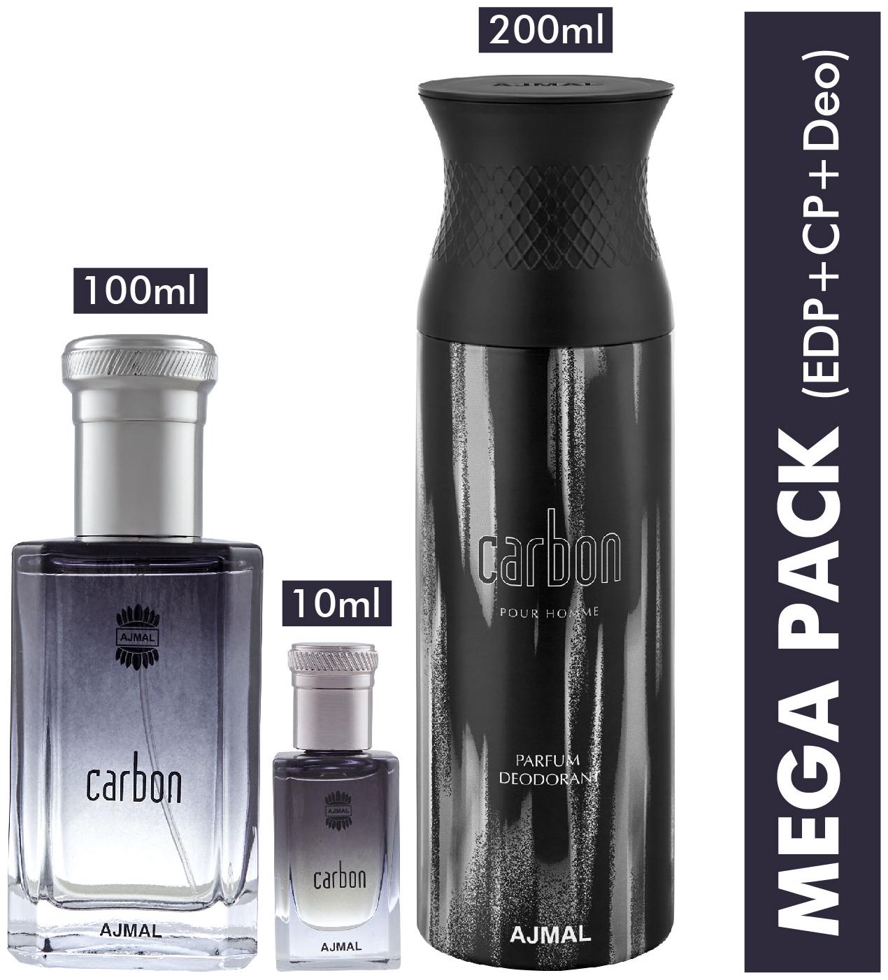 

Ajmal Carbon EDP 100ml Citrus perfume for Men Carbon Concentrated Citrus Perfume Free From Alcohol 10ml for Men Ajmal Carbon Perfume Deodorant 200ml for men