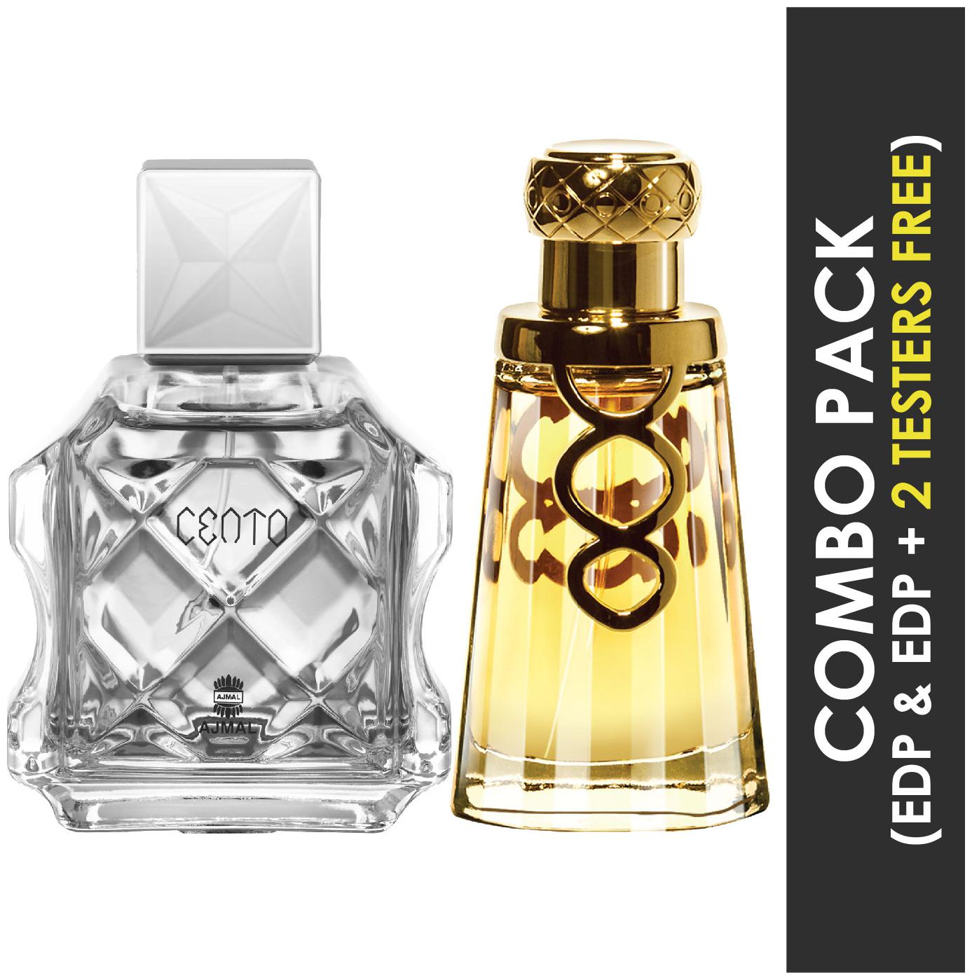

Ajmal Cento EDP Citrus Aromatic Perfume 100ml for Men and Khallab EDP Woody Oudh Perfume 50ml for Unisex