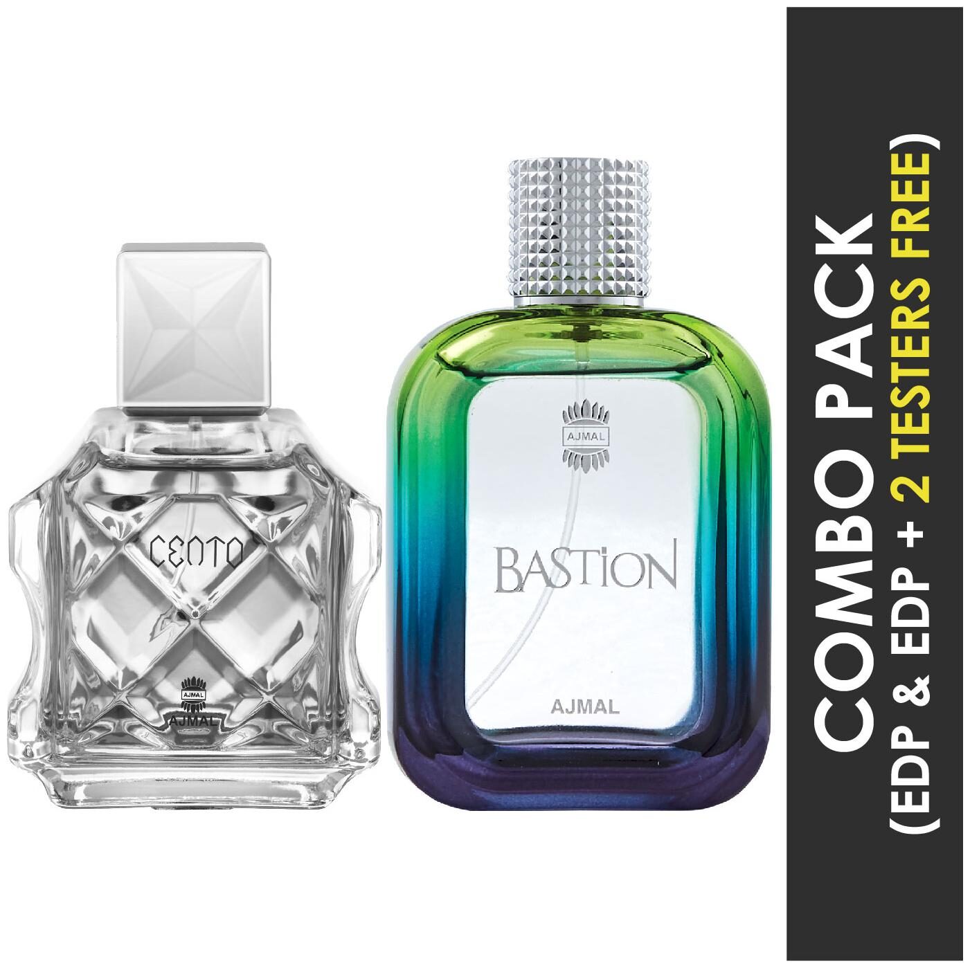 

Ajmal Cento EDP Citrus Aromatic Perfume 100ml for Men and Ajmal Bastion EDP Woody Aromatic Perfume 100ml for Men