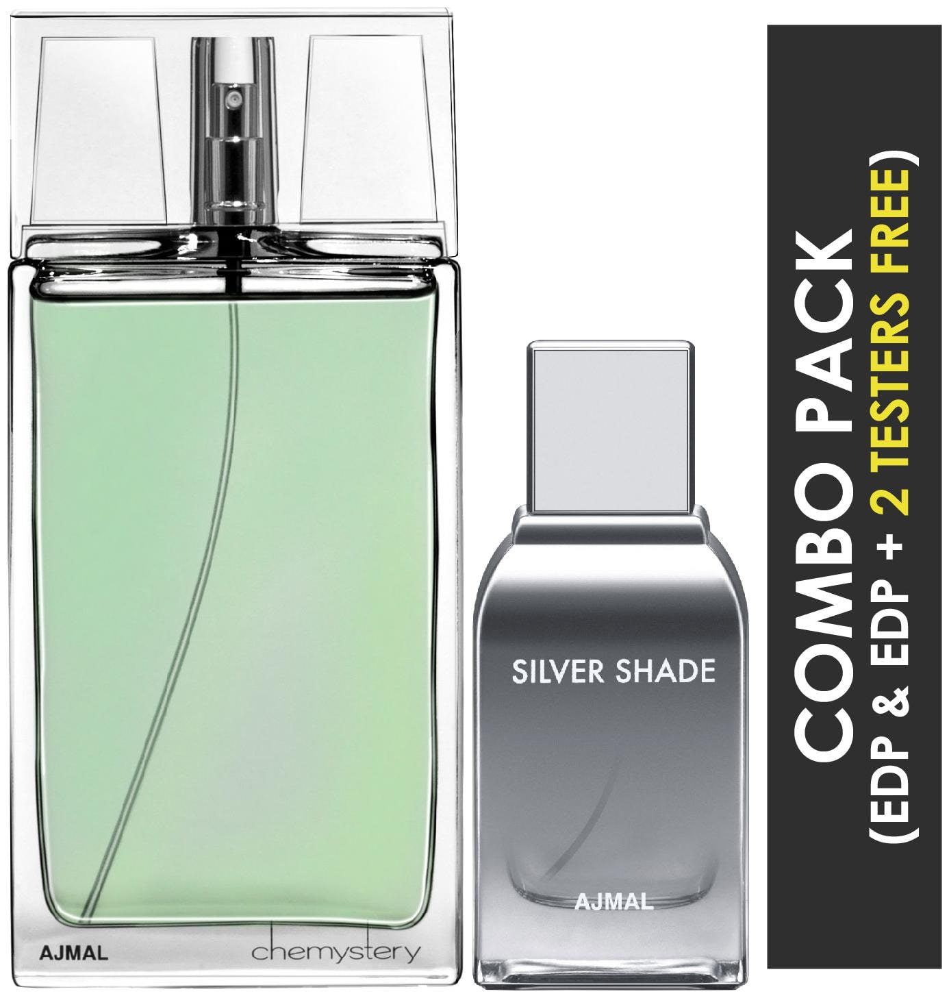 

Ajmal Chemystery EDP Spicy Woody Perfume 90ml for Men and Silver Shade EDP Citrus Woody Perfume 100ml for Men (Pack of 2)