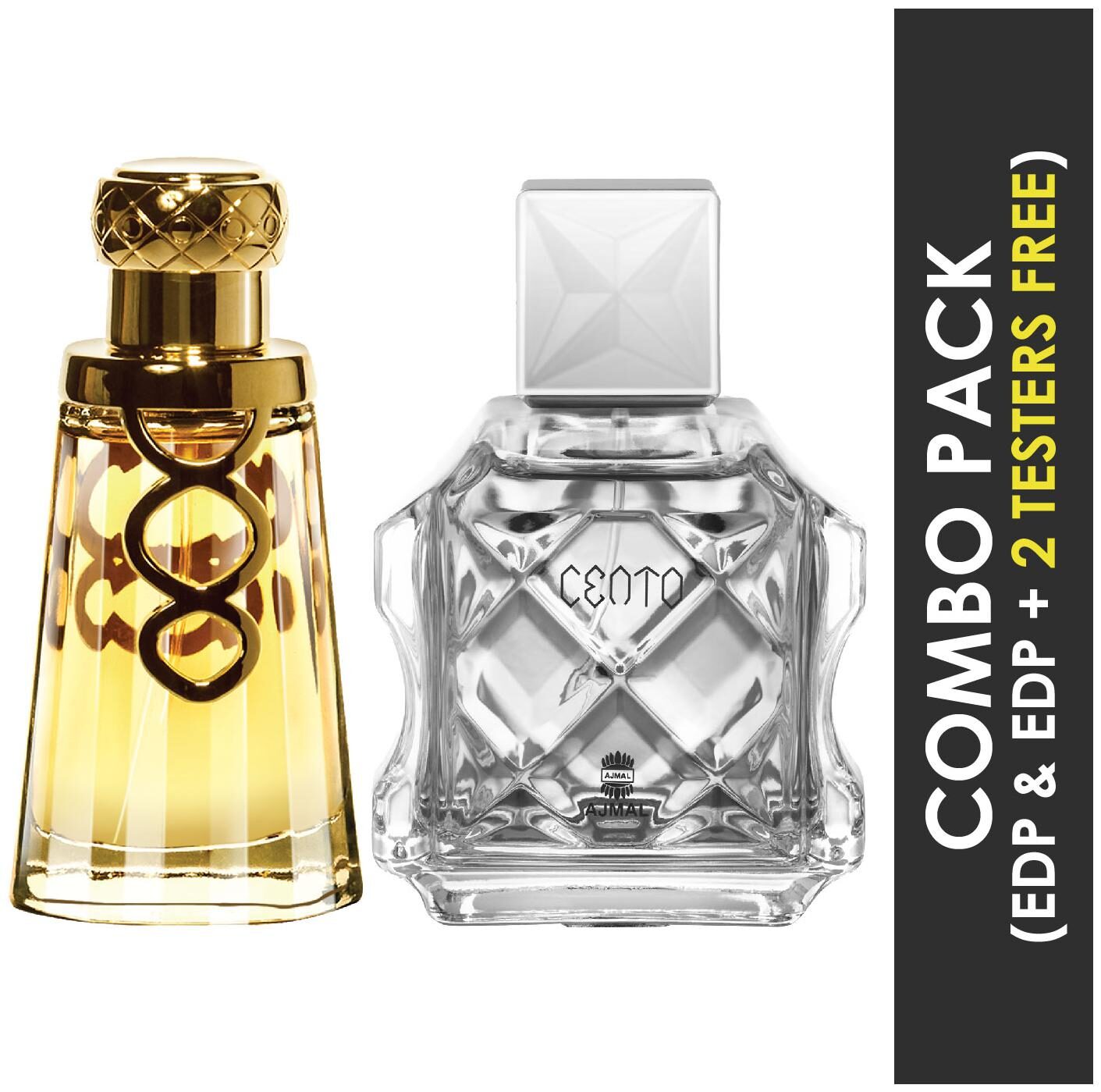 

Ajmal Khallab EDP Woody Oudh Perfume 50ml for Unisex and Cento EDP Citrus Aromatic Perfume 100ml for Men