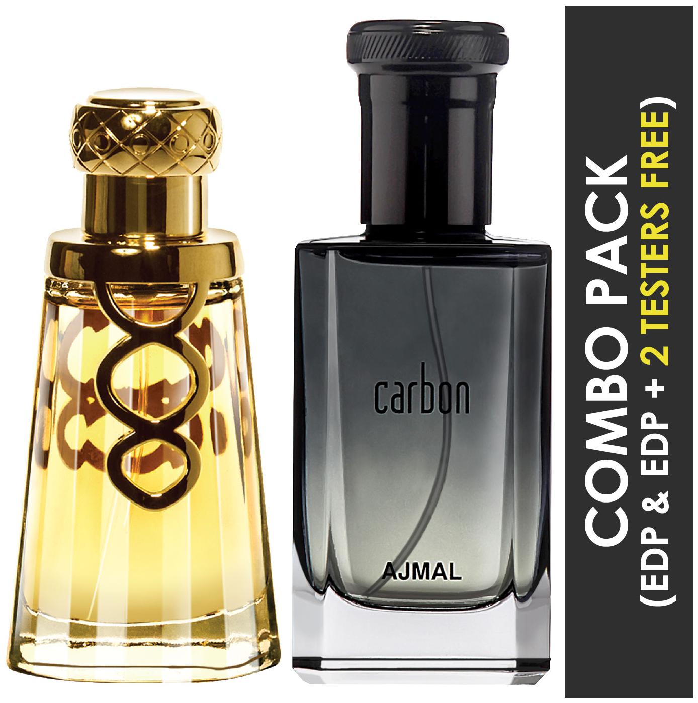 

Ajmal Khallab EDP Woody Oudh Perfume 50ml for Unisex and Ajmal Carbon EDP Citrus Spicy Perfume 100ml for Men (Pack of 2)
