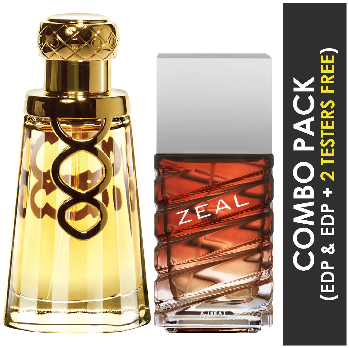 

Ajmal Khallab EDP Woody Oudh Perfume 50ml for Unisex and Zeal EDP Aquatic Woody Perfume 100ml for Men