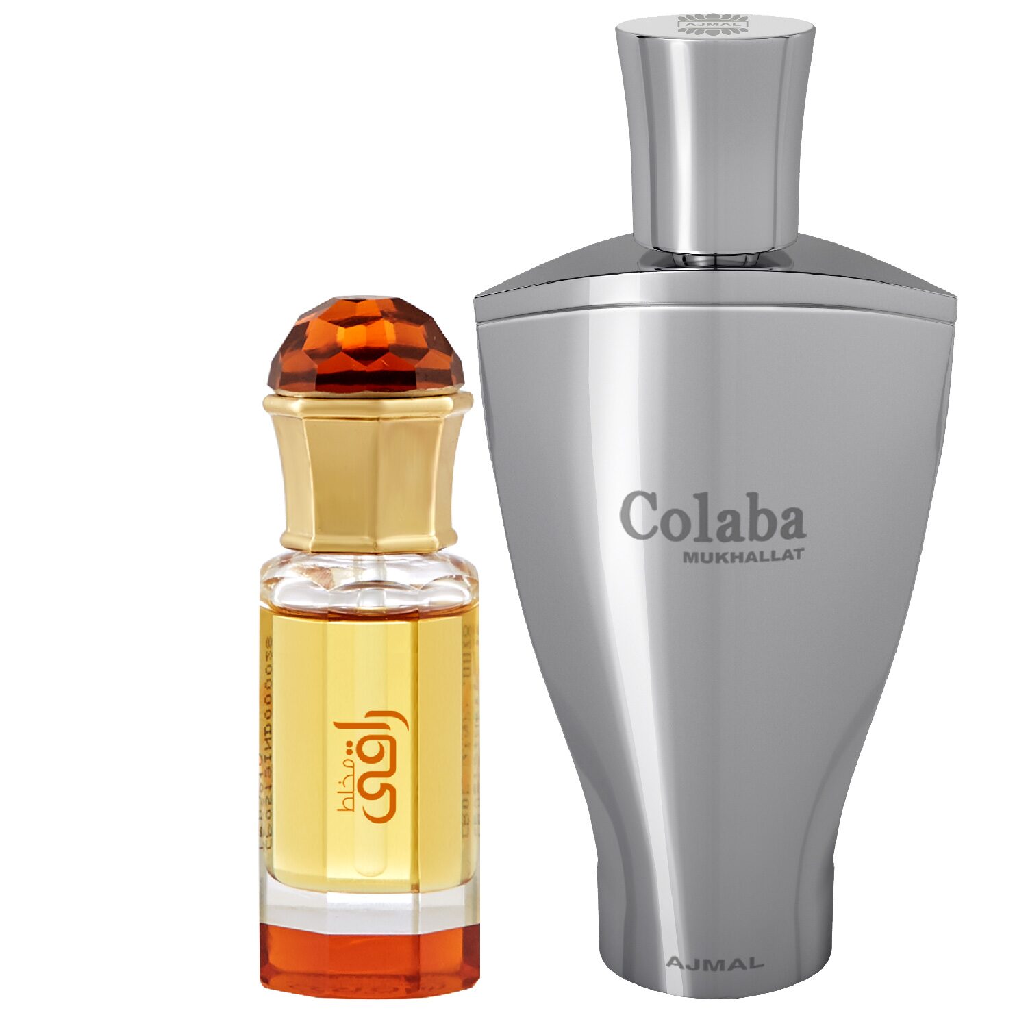 

Ajmal Mukhallat Raaqi 10 ml x 1 Colaba Mukhallat 12 ml x 1 Pack of 2
