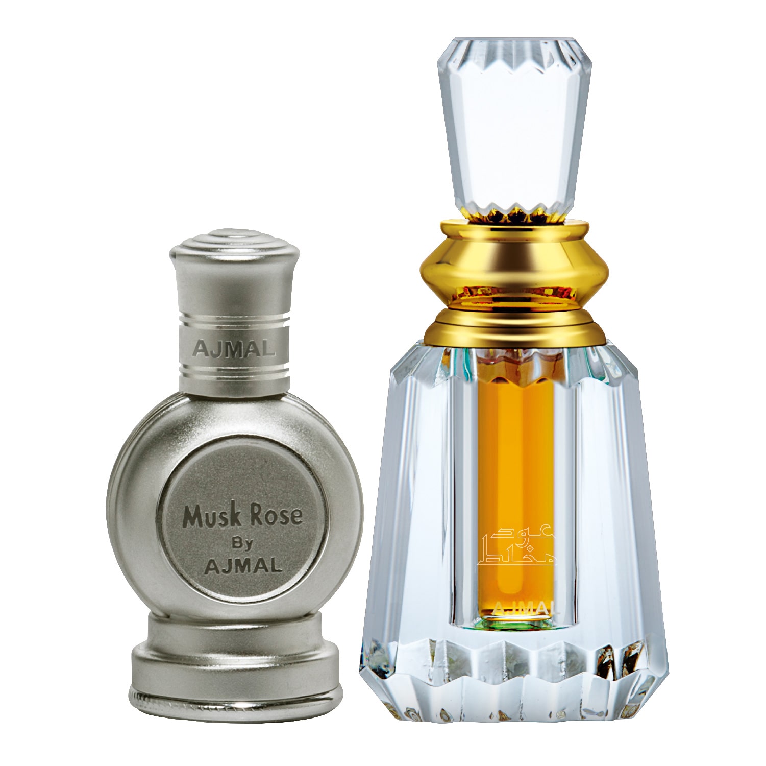 

Ajmal Musk Rose 12 ml x 1 Oudh Mukhallat 6 ml x 1 Pack of 2