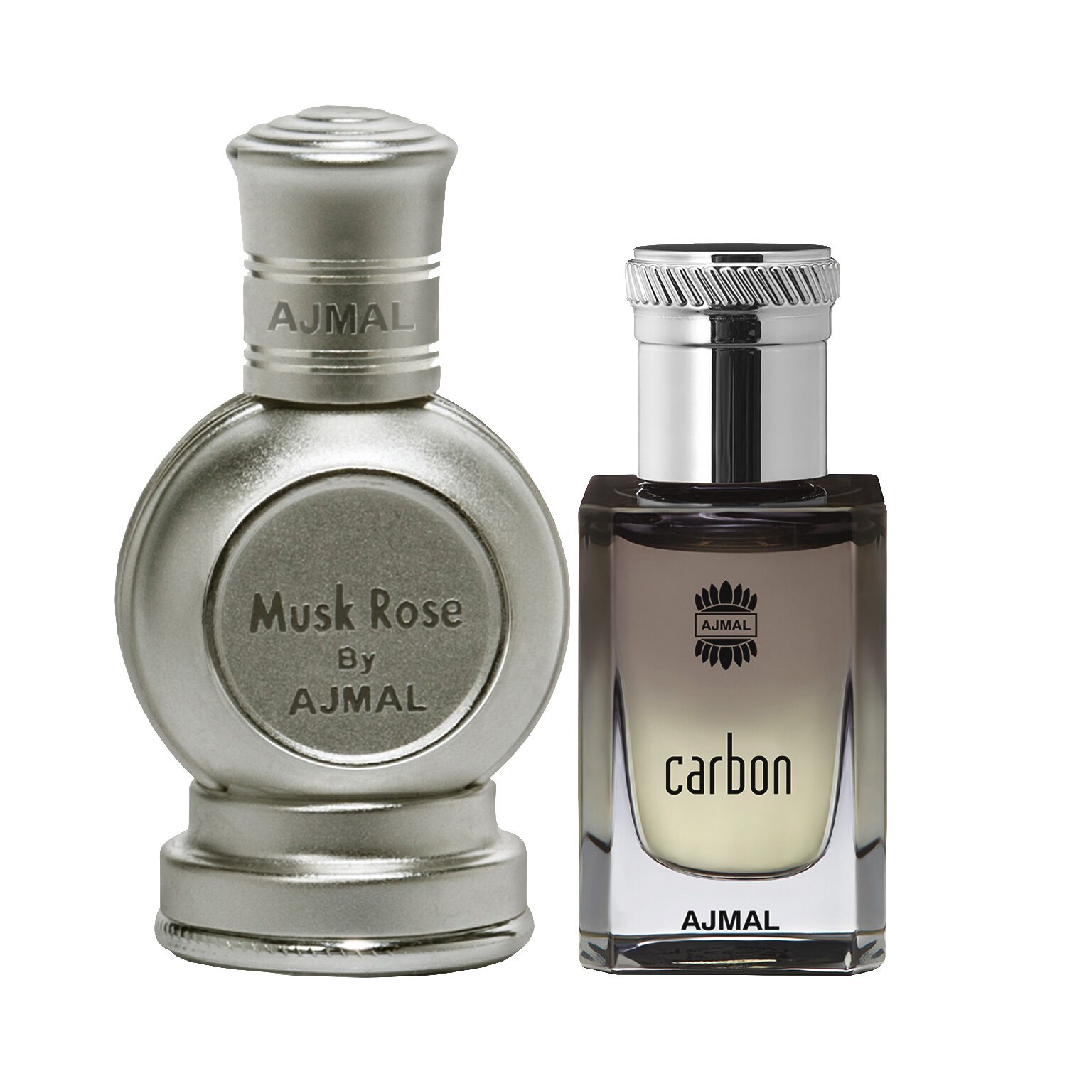 

Ajmal Musk Rose 12 ml x 1 Carbon 10 ml x 1 Pack of 2