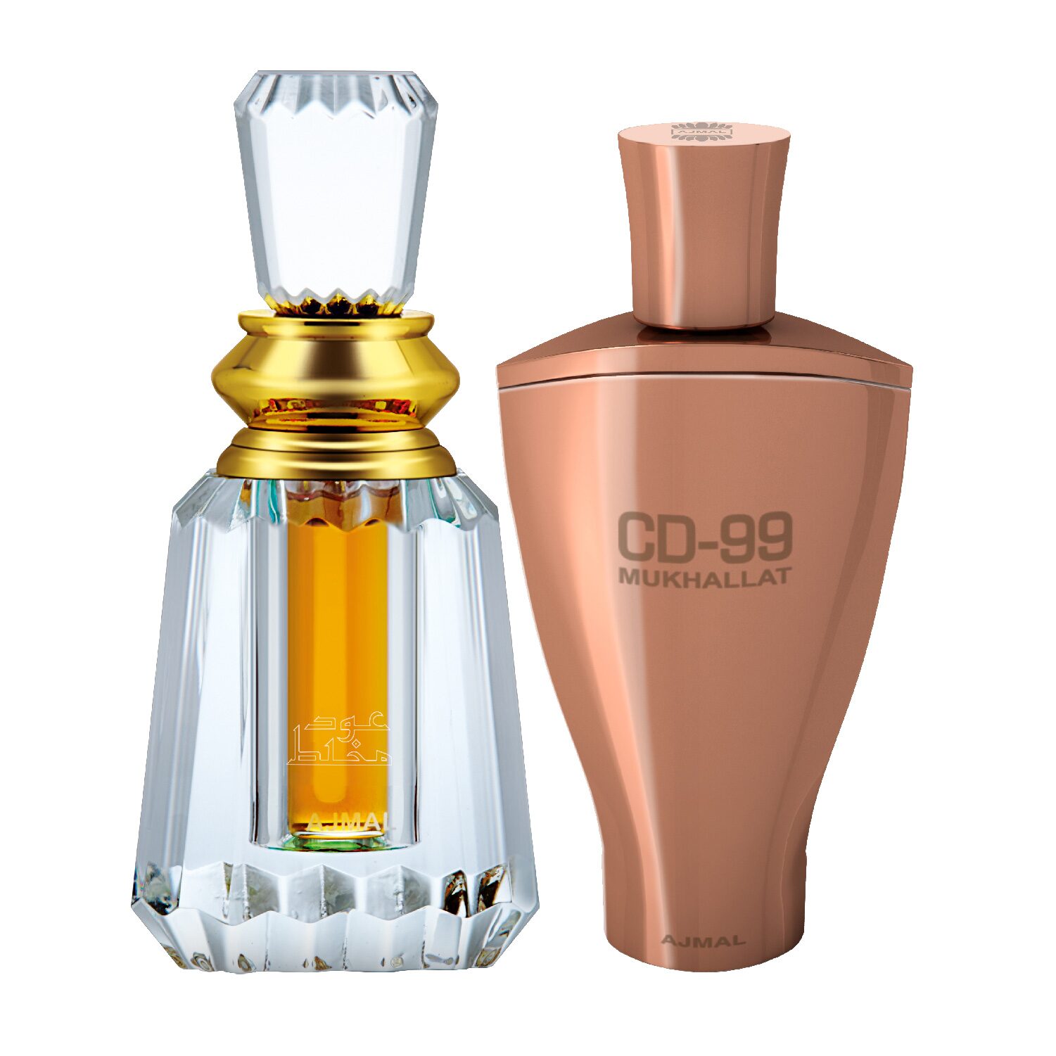 

Ajmal Oudh Mukhallat 6 ml x 1 CD99 Mukhallat 14 ml x 1 Pack of 2