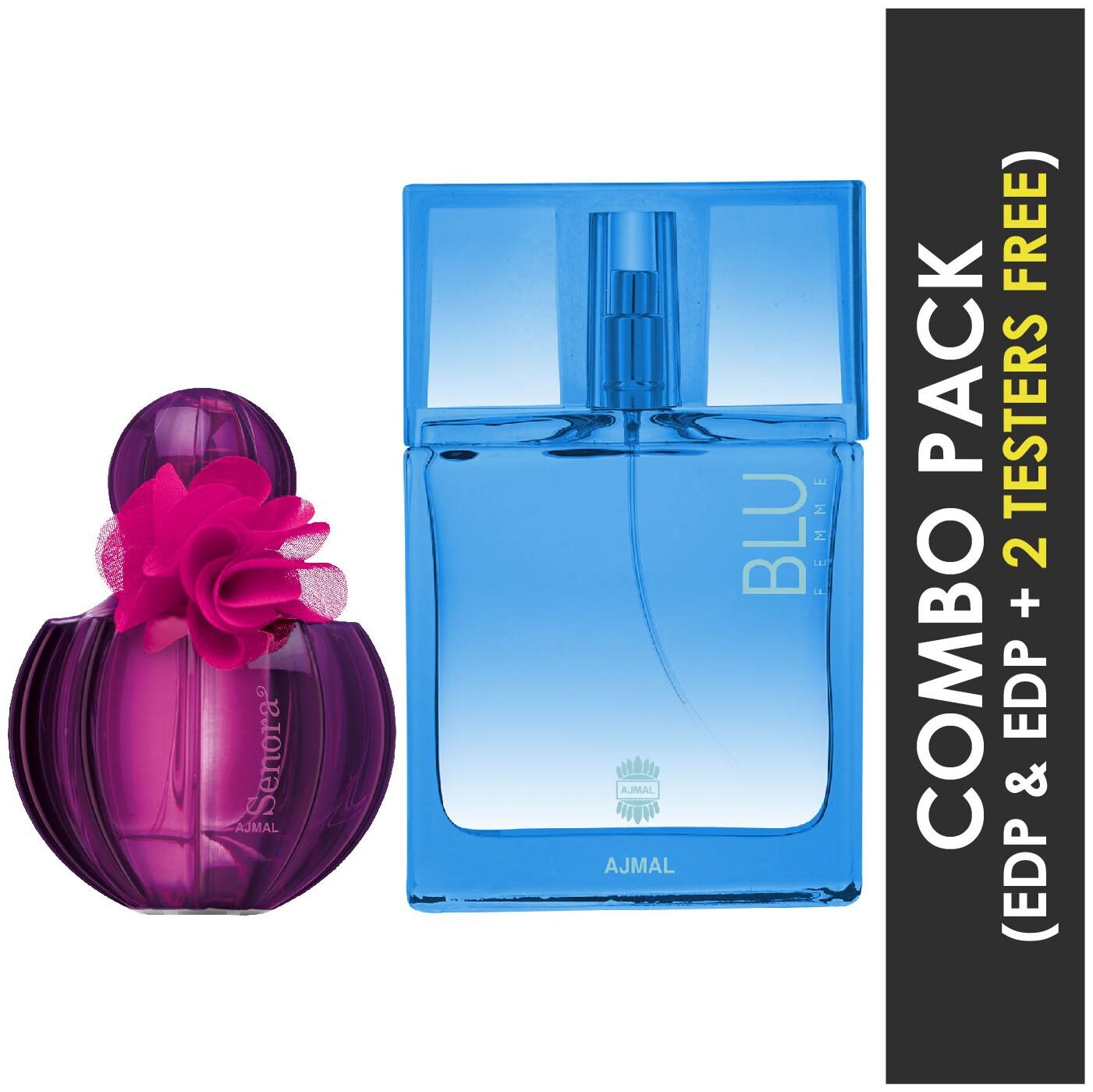 

Ajmal Senora EDP Floral Spicy Perfume 75ml for Women and Ajmal Blu Femme EDP Floral Woody Perfume 50ml for Women