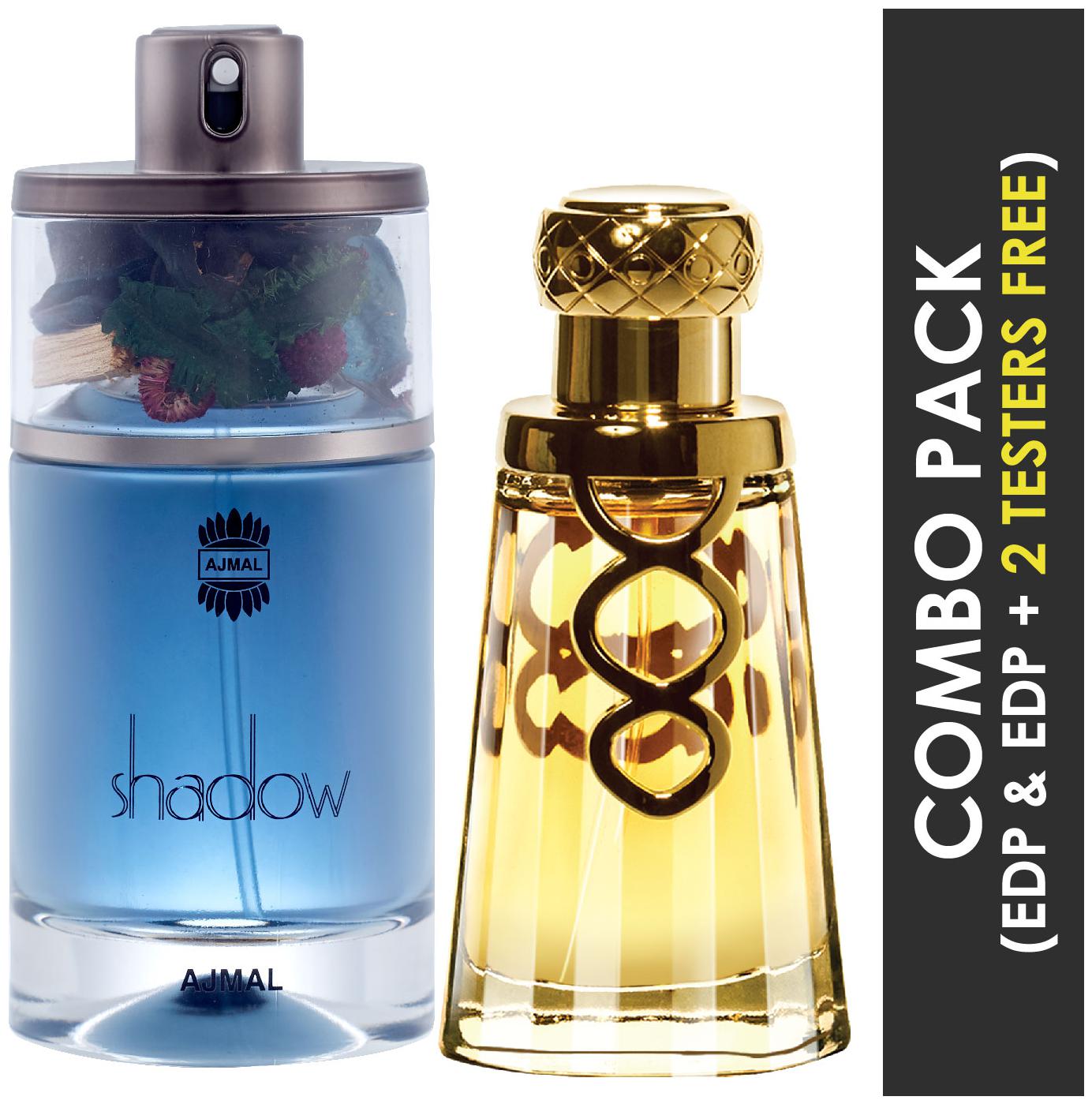 

Ajmal Shadow HIM EDP Spicy Woody Perfume 75ml for Men and Khallab EDP Woody Oudh Perfume 50ml for Unisex
