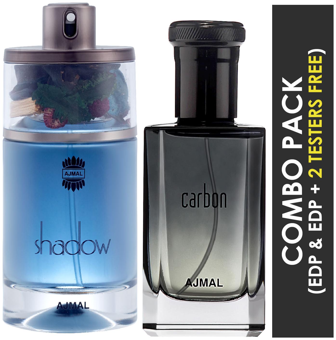 

Ajmal Shadow HIM EDP Spicy Woody Perfume 75ml for Men and Carbon EDP Citrus Spicy Perfume 100ml for Men (Pack of 2)